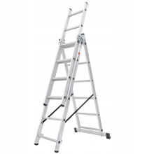 KADAX Aluminiumleiter Multifunktion 3x6 Universal stark 150kg + Haken