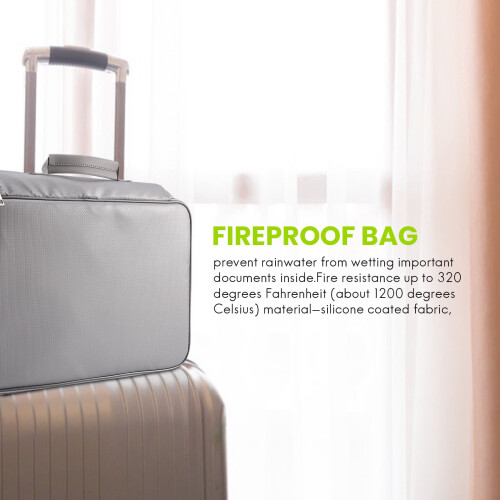 Fireproof Document Storage Bag,IPX4 Waterproof Bag 2