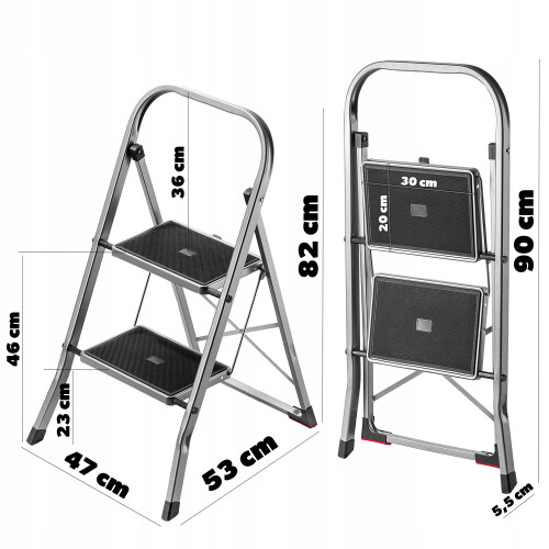 KADAX Trittleiter Aluminium 150kg 1