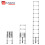KADAX Aluminium-Teleskopleiter 3,2 m 11 Sprossen 3
