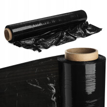 KADAX Stretchfolie XL Stretch Schwarz 2,5 kg starke blickdichte Rolle Viel Folie