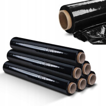 KADAX Stretchfolie Stretch Schwarz Stark 2,5 kg XL Hohe Deckkraft Schwarz Menge 6 Stück