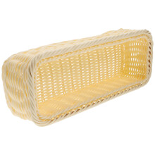 Woven Basket Beige Plastic 1pcs 10.6x3.9x2.8in