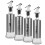 Oil Vinegar Dispenser Bottle Modern Kitchenware Silver 4pcs 8