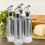 Oil Vinegar Dispenser Bottle Modern Kitchenware Silver 4pcs 11