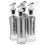 Oil Vinegar Dispenser Bottle Modern Kitchenware Silver 4pcs 10