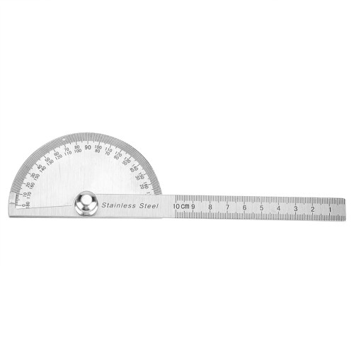 Stainless Steel 0-180 Protractor Ruler Measuring Tool, 19.7x5.2cm 2