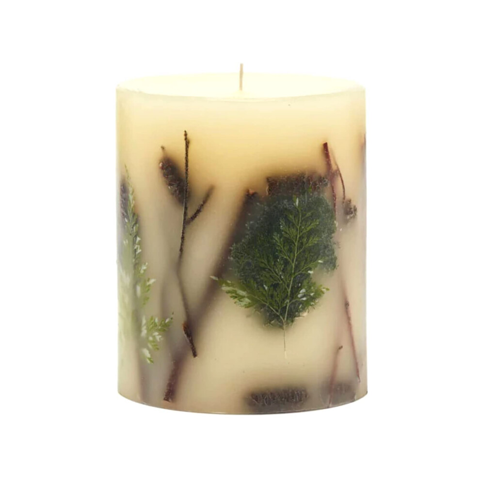 Rosy Rings Forest Round Botanical Candle 120 Hour Burn Time - Notes of Clary Sage  Creamy Sandal  White Musk Aromatherapy Candles  Woodsy Scent Aroma-image-OPC-PGC5CYQ-NEW