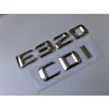 E320 Cdi Srebrne/Chromowane Litery Numer Numeru Tylnej Klapy Emblemat Mercedes Klasy E