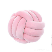 (9.8*9.8 Inch, Pink) Soft Knot Ball Throw Pillow Decor Cushion B