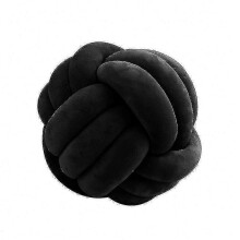 (7.9*7.9 Inch, Black) Soft Knot Ball Throw Pillow Decor Cushion B