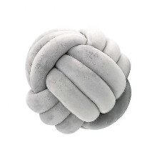 (9.8*9.8 Inch, Light Gray) Soft Knot Ball Throw Pillow Decor Cushion B