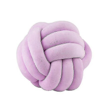 (9.8*9.8 Inch, Purple) Soft Knot Ball Throw Pillow Decor Cushion B