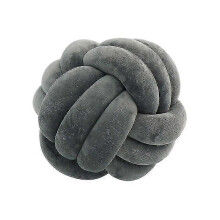 (9.8*9.8 Inch, Dark Gray) Soft Knot Ball Throw Pillow Decor Cushion B