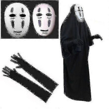 (adult XL, purple) Spirited Away Kaonashi Faceless No Face Man Costume And Mask Halloween V