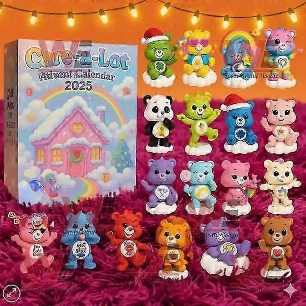 2025 Love Bear Christmas Advent Calendar Blind Box, Acrylic Pendant Tree Decoration, Countdown Calendar Ornament 1PCS