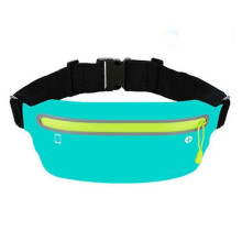 (sky blue) Slim Running Belt, Ultra Light Bounce Free Waist Pouch Fitness Belt For Running Marathon Cycling-b