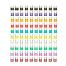 Kit 100 Fusibles Miniatures Auto 40A 3A 5A 7.5A 10A 15A 20A 25A 30A 35A