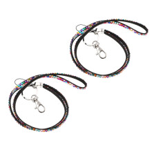 2 Pcs Mobile Phone Straps Lanyard For Smartphone Rhinestone Decor