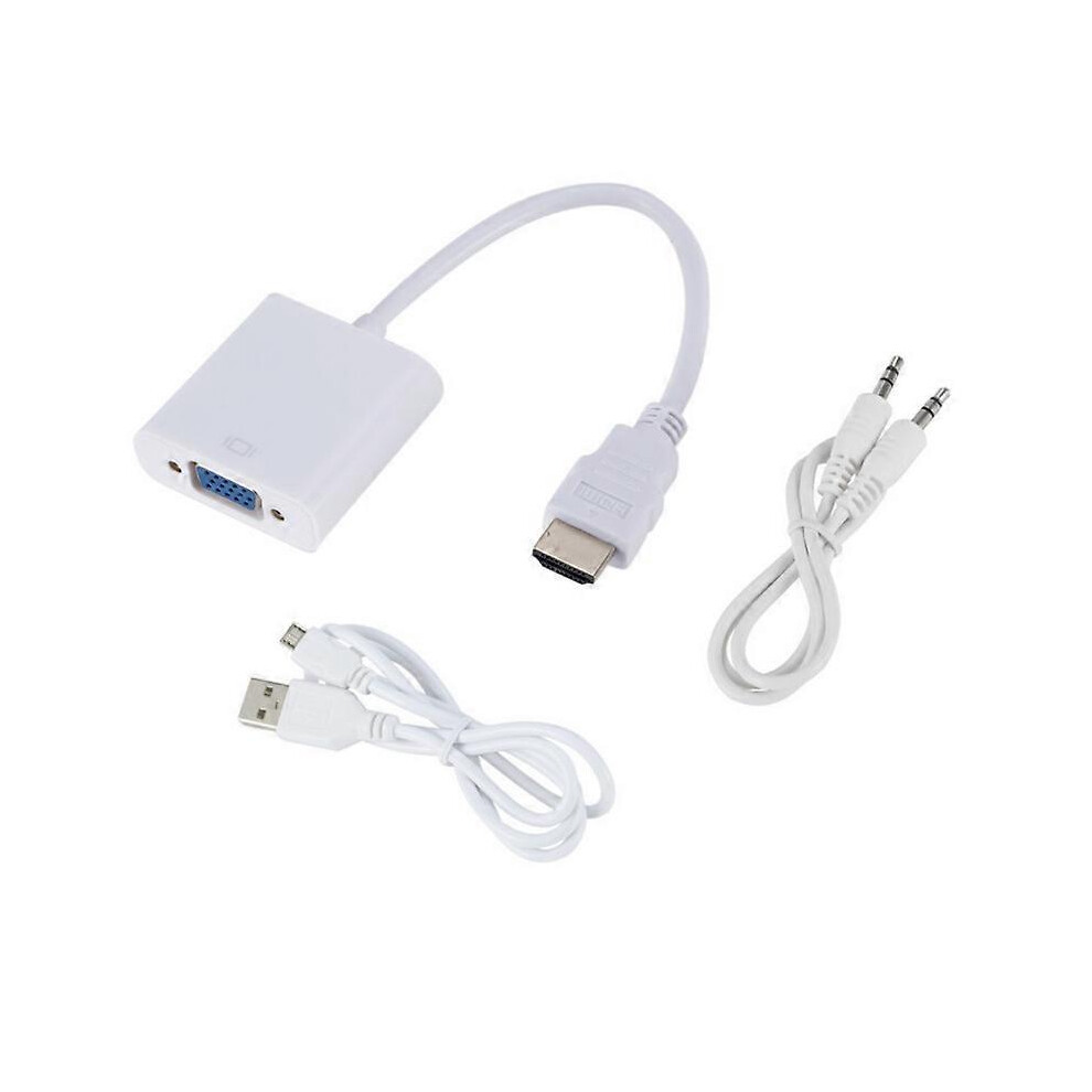 Kikidex (As Show, One Size) Hdmi To Vga With Audio + Power Supply Hdmi To Vga Hd Adapter Cable,2Pack
