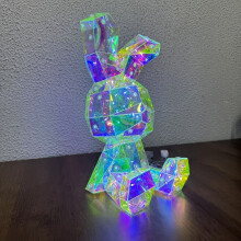 (Rabbit (20cm)) Christmas LED Rabbit Light | 1pc Easter Bunny Fairy Statue, Fantasy Fairy Tale Glowing Night Light, Desktop Novel Light