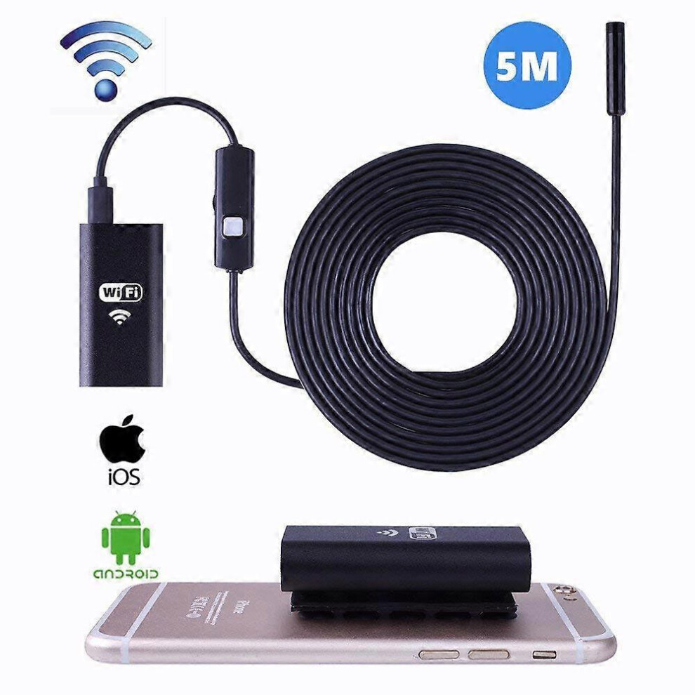 Kikidex (As Show, One Size) 720P Hd 8Mmwifi Endoscope Ios Apple Android Industrial Mobile Phone Endoscope Cord (3.5M)