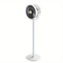 (White Gray) New Home Floor Fan with USB Charging, Rechargeable Battery, 5-Speed Adjustable Wind, 360 Rotation, 3-Second Quick Start, 3-Mode Operation