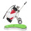 Desktop-Golfstift-Set, 3 Kugelschreiber und 5
