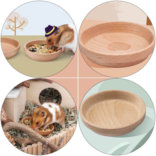 1 -futterbecken für hamster, holzfarben 2