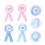 4 -anstecker , kreative , + rosa 4
