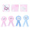 4 -anstecker , kreative , + rosa 2