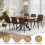 Joolihome Extendable Dining Table,120-160 cm Rectangular Kitchen Table for Dining Room, Kitchen,Restaurant (Wood Grain Effect) 2