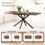 Joolihome Extendable Dining Table,120-160 cm Rectangular Kitchen Table for Dining Room, Kitchen,Restaurant (Wood Grain Effect) 3