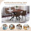 Joolihome Extendable Dining Table,120-160 cm Rectangular Kitchen Table for Dining Room, Kitchen,Restaurant (Wood Grain Effect) 4