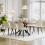 Joolihome Extendable Dining Table,120-160 cm Rectangular Kitchen Table for Dining Room, Kitchen,Restaurant (Wood Grain Effect) 6