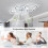 Modern Ceiling Fans with Lights,Acrylic Chandelier Dimmable Flush Mount 4