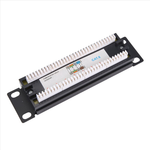 CAT6 8 portas Patch Panel Rack de rede 10 polegadas 1U Rack com soquete RJ45