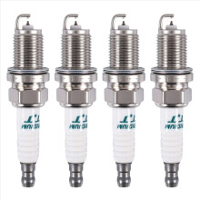 Lot de 4 bougies d'allumage IK16TT-4701 pour voiture - neuves, métal argenté