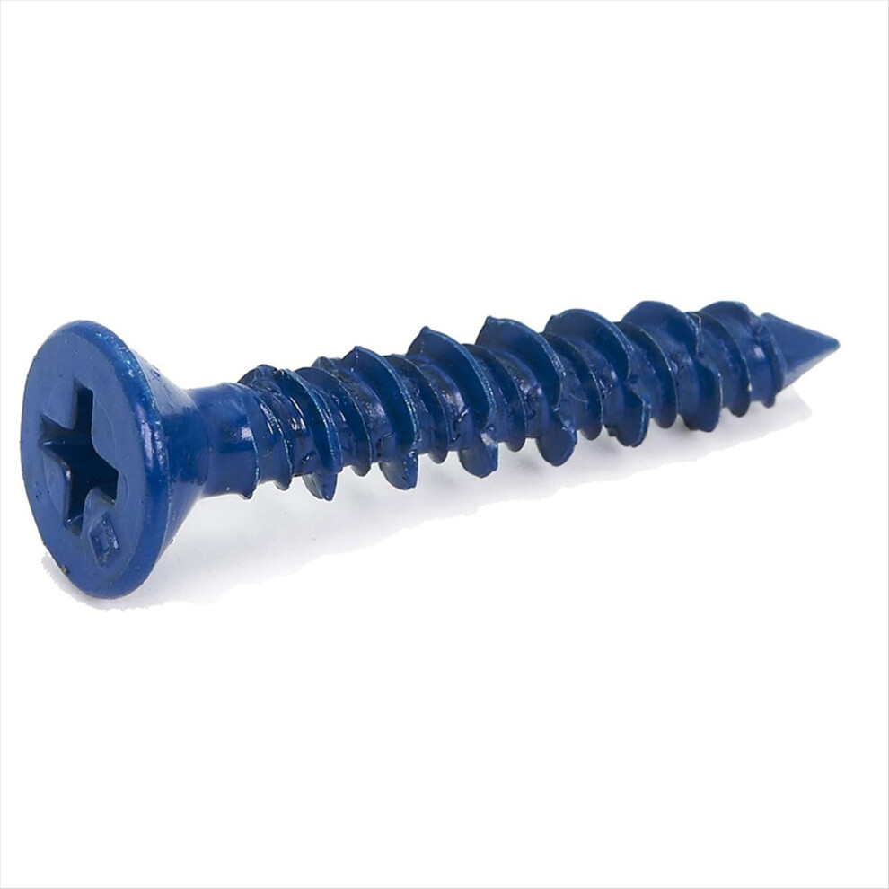 100Pcs 3/16X1-1/4In Screw Anchor For Anchoring To Masonry 4853816415911