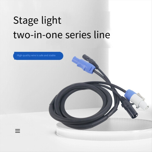 Combinación de cable Powercon con conector y línea de señal XLR (A) 1