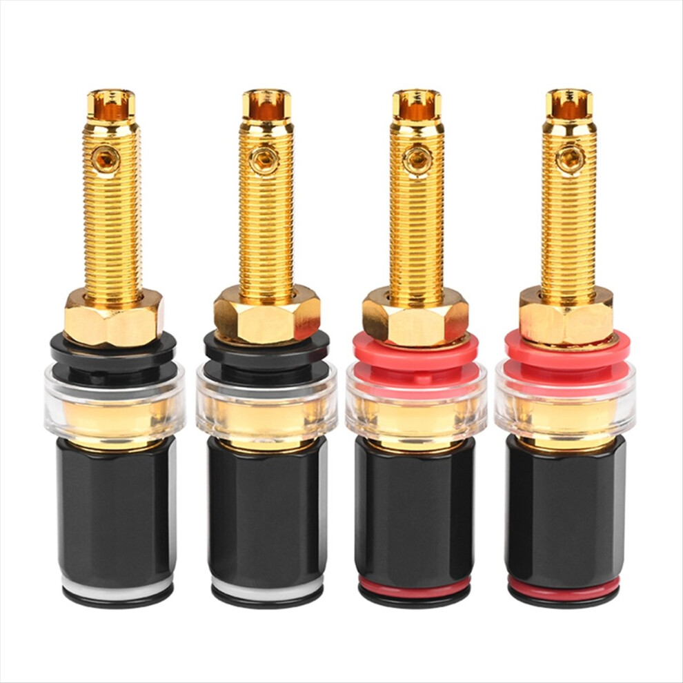 Hifi Speaker Terminal Binding Post Pure Copper Gold Plated Amplifier 4853816413214