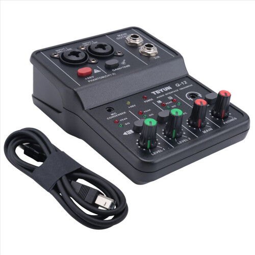Placă de sunet stereo pentru computer cu 4 canale, 48V, interfață Q-12 1