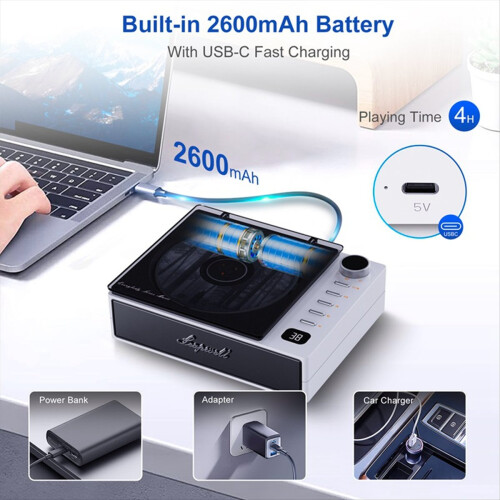 Φορητό CD Player Ασύρματα ηχεία Bluetooth Αναπαραγωγή άλμπουμ μουσικής 1