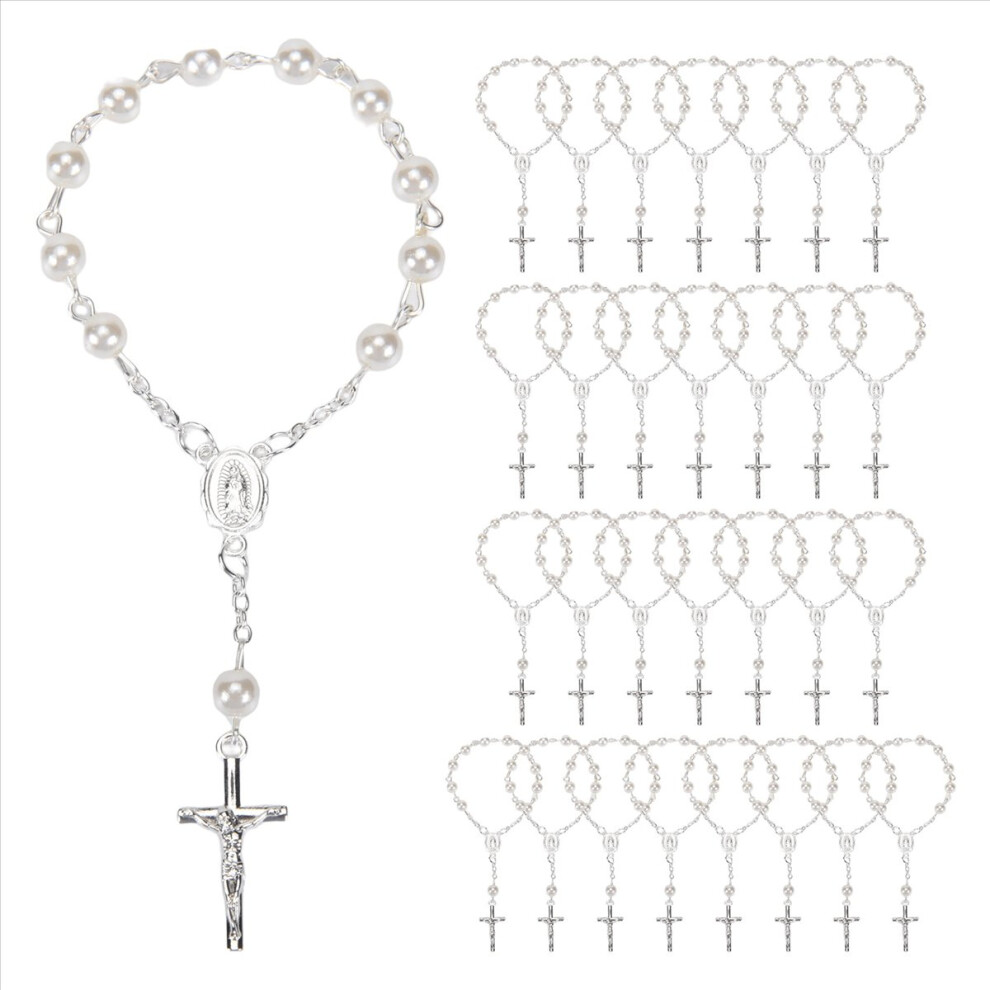 30Pcs Baptism Rosary Beads For Baptism Favors Markenlos