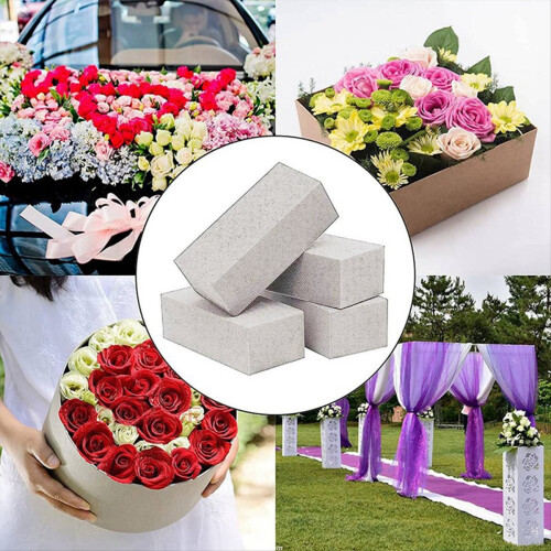 4 stk. tørt blomsterskum til vådt blomsterskum grå 2