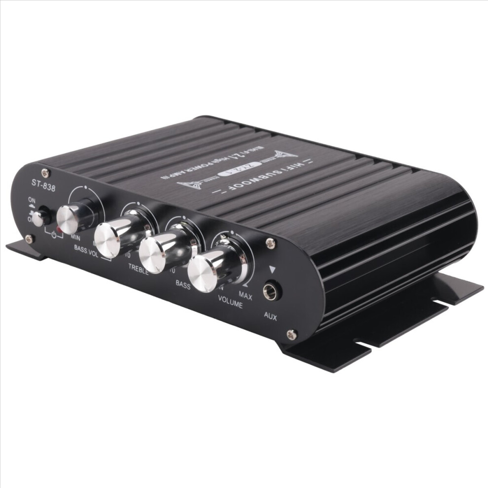 838 Hifi Amplifier 2.1 Channel Car Mp3 Mini Amp Aux Input 4853816425071