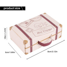 50pcs Candy Box, Vintage Kraft Paper with Tags and rope for Wedding