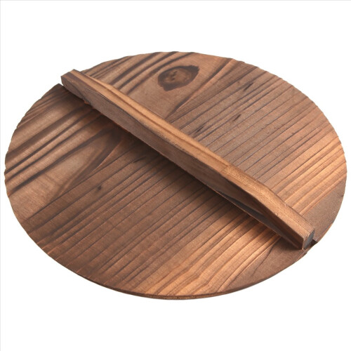 Kitchen Multi-Functional Wooden Pot Cover Handle Pan Lid 26cm 2