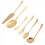 6-Piece Serving Flatware Silverware Set,Serving Utensil Set,Gold 3