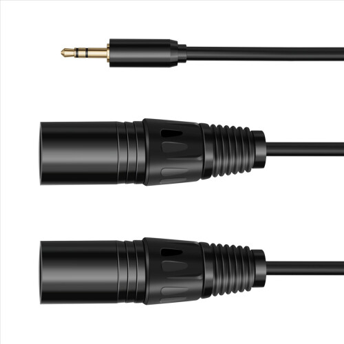 Multi-Function Male Jack to Double XLR Extension Cable 6.35/3.5mm 2